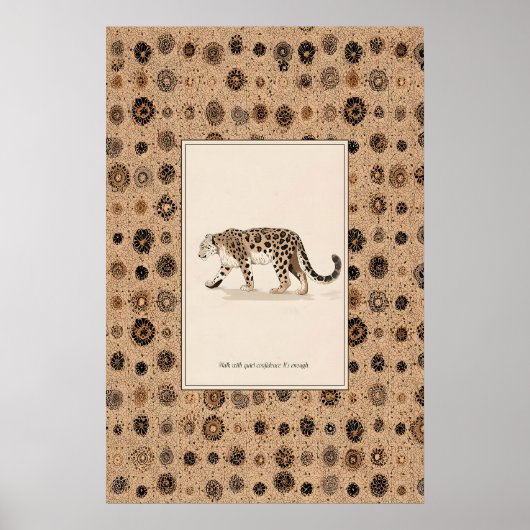 Leopard Animal Illustration Poster Spotted Wild (Vorne)