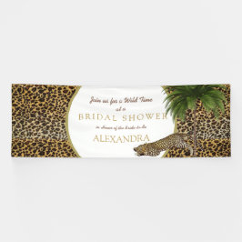Leopard Animal Muster Elegantes Palm Party Banner