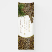 Leopard Animal Muster Elegantes Palm Party Banner (Vertikal)