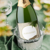 Leopard Animal Muster Elegantes Palm Party Schaumweinetikett