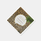 Leopard Animal Pattern Elegantes Palm Brautparty Serviette (Ecke)