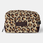 Leopard Animal Pattern Individuelle Name Waschbeutel (Rückseite)