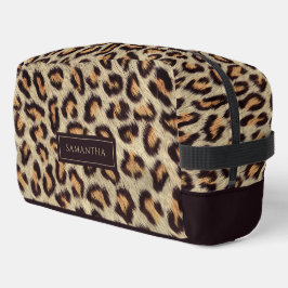 Leopard Animal Pattern Individuelle Name Waschbeutel