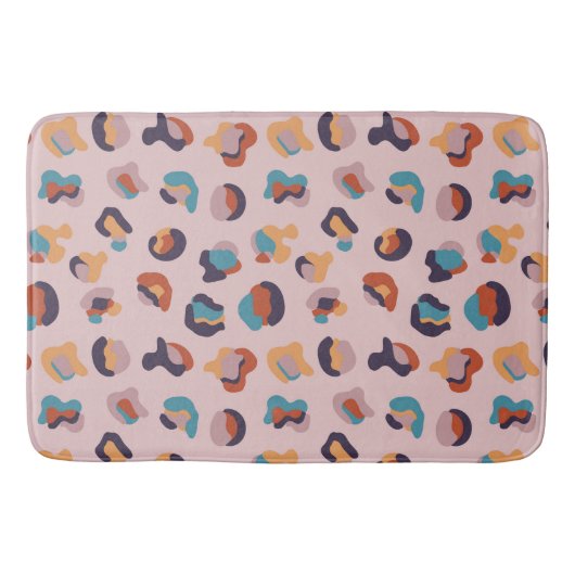 Leopard Animal Pink Modern Badematte (Vorderseite)