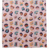 Leopard Animal Pink Modern Duschvorhang (Vorderseite)