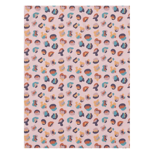 Leopard Animal Pink Modern Tischdecke (Vorderseite)