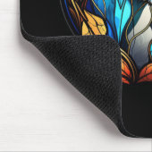 Leopard Animal Portrait Gestaltete Glas Naturschut Mousepad (Ecke)