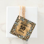 Leopard Animal Print 50. Geburtstag Personalisiert Geschenkanhänger (Beispiel)