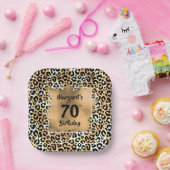 Leopard Animal Print Birthday Pappteller (Party)