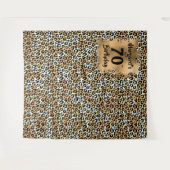 Leopard Animal Print Birthday Tapestes Wandteppich (Vorderseite (Horizontal))