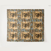 Leopard Animal Print Birthday Wandteppich (Vorderseite (Horizontal))