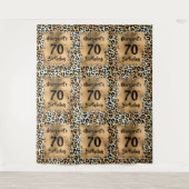 Leopard Animal Print Birthday Wandteppich (Vorderseite)