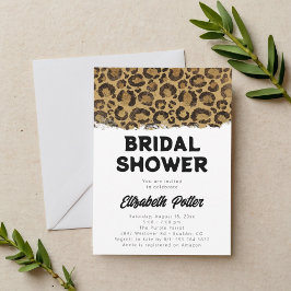 Leopard Animal Print Bridal Dusche Einladung