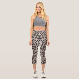 Leopard Animal Print Capri Leggings