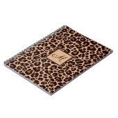 Leopard Animal Print Cheetah Monogram Initial Notizblock (Linke Seite)