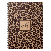 Leopard Animal Print Cheetah Monogram Initial Notizblock (Vorderseite)