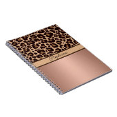 Leopard Animal Print Cheetah Rose Gold Trendy Chic Notizblock (Rechte Seite)