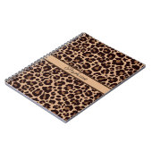 Leopard Animal Print Cheetah Rose Gold Trendy Chic Notizblock (Linke Seite)