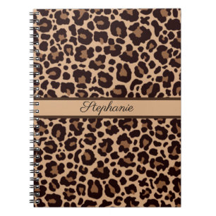 Leopard Animal Print Cheetah Rose Gold Trendy Chic Notizblock
