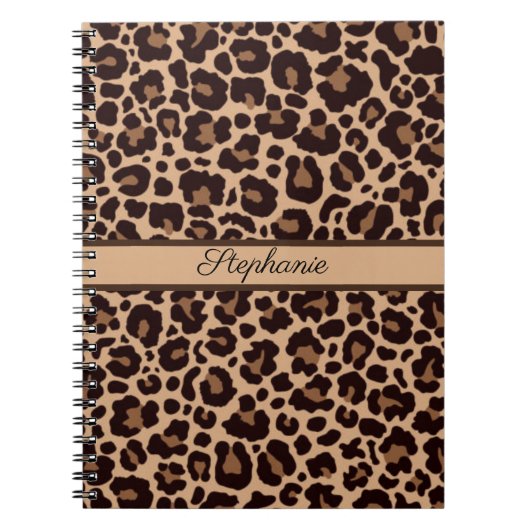 Leopard Animal Print Cheetah Rose Gold Trendy Chic Notizblock (Vorderseite)