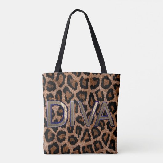 Leopard Animal Print Diva Tasche (Rückseite)