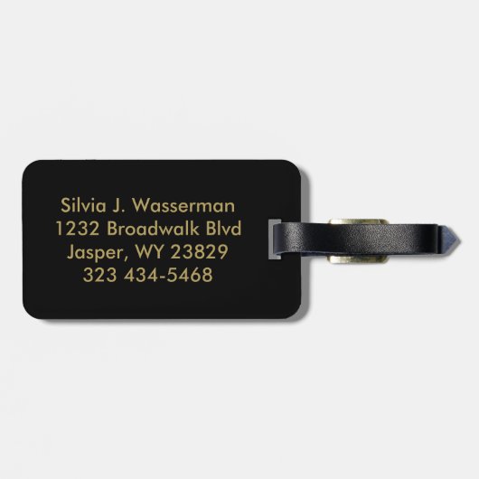 Leopard Animal Print | DIY Text Gepäckanhänger (Rückseite horizontal)