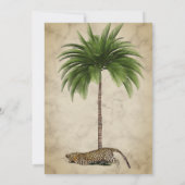 Leopard Animal Print Elegante Palm Brautparty Einladung (Rückseite)