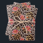 Leopard Animal Print Floral Geschenkpapier Set<br><div class="desc">Diese Papiertücher sind ein tolles Design aus rosafarbenen Blume und schwarzen Leoparden auf einem taupe Hintergrund und eignen sich perfekt für Geburtstagsfeiern,  Brautpartys,  Babyduschen,  Polterabende oder andere Gelegenheiten. PASSENDE Artikel in unserem Geschäft.</div>