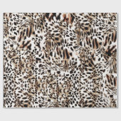 Leopard Animal Print Geschenkpapier (Flach)