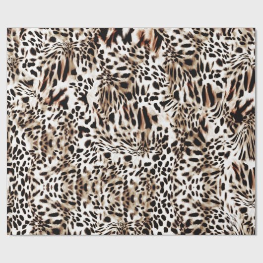 Leopard Animal Print Geschenkpapier (Flach)