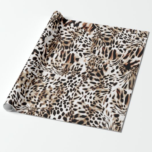 Leopard Animal Print Geschenkpapier (Ungerollt)