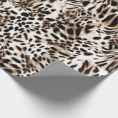Leopard Animal Print Geschenkpapier (Ecke)