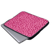 Leopard Animal Print Girly Glam y2k Ästhetik Rosa Laptopschutzhülle (Vorne Knopf)