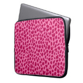 Leopard Animal Print Girly Glam y2k Ästhetik Rosa Laptopschutzhülle (Vorderseite Links)
