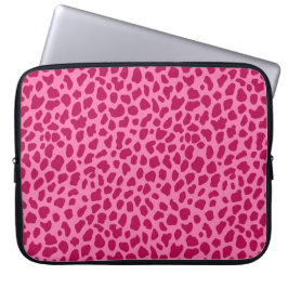 Leopard Animal Print Girly Glam y2k Ästhetik Rosa Laptopschutzhülle