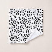 Leopard Animal Print Glam #3 Badhandtuch Set (Waschlappen)