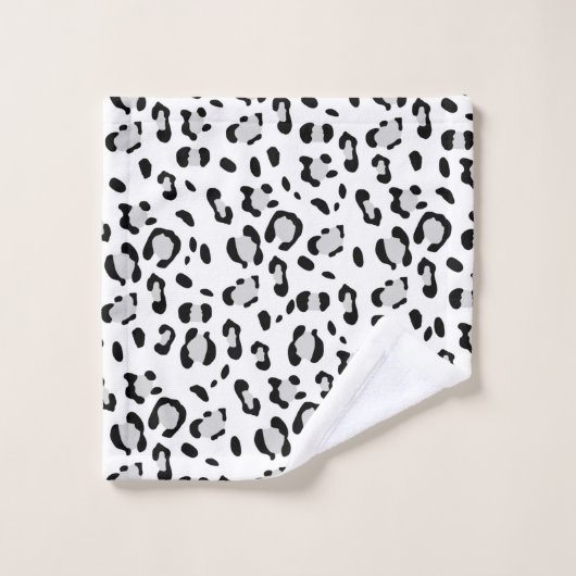 Leopard Animal Print Glam #3 Badhandtuch Set (Waschlappen)