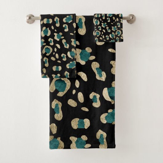 Leopard Animal Print Glam #5 Badhandtuch Set (Insitu)