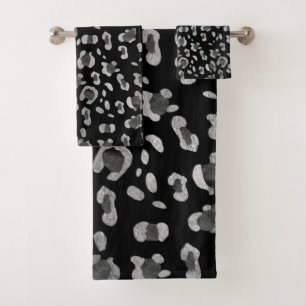 Leopard Animal Print Glam #8 #pattern #decor #art Badhandtuch Set