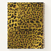 Leopard Animal Print Gold Foil Glitzer Tropfen Notizblock (Rückseite)