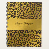 Leopard Animal Print Gold Foil Termin Buch Planer (Vorderseite)