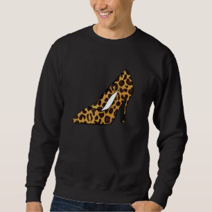Leopard Animal Print High Heels Frauen Stiletto Sweatshirt