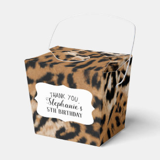 Leopard Animal Print Kindergeburtstag Party Geschenkschachtel