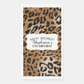 Leopard Animal Print Kindergeburtstag Party Serviette (Vorderseite)