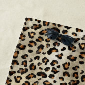 Leopard Animal Print Mit Schwarzer Falscher Folie  Strandtuch (Beispiel)