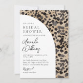 Leopard Animal Print Modernes Brautparty Einladung (Vorderseite)