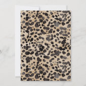 Leopard Animal Print Modernes Brautparty Einladung (Rückseite)