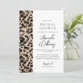 Leopard Animal Print Modernes Brautparty Einladung (Stehend Vorderseite)