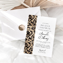 Leopard Animal Print Modernes Brautparty Einladung