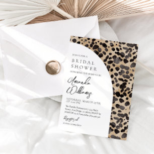 Leopard Animal Print Modernes Brautparty Einladung